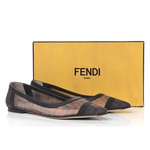 Fendi Mesh FF Skimmer Ballerina *Authentic*